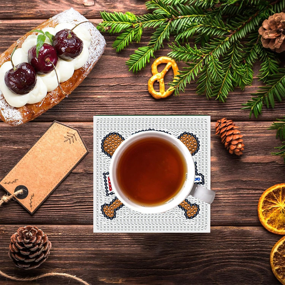 6 Pcs 5D DIY Baseball Diamond Paintings Coasters with Holder for Adults Beginners, Round Full Drill Diamond Art Craft Supplies QLBD-20 WoodArtSupply