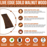 Live Edge Black Walnut Cutting Board, American Amish Handmade, Each Cutting Board is Unique, X Large Cutting Board 10" x 15"… Arbor Down