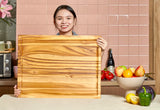 Bearchop Acacia Wood Cutting Boards for Kitchen, [20" x 15" x 1.25"] Large Edge Grain Cutting Boards, Solid Wood Butcher Block Cutting Board with Juice Grooves and Handle,Knife Friendly and Reversible EST 2007 BEAR CHOP