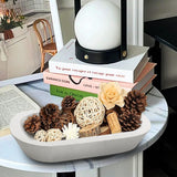 Royxen 8 Pack Wood Dough Bowl, Wooden Dough Bowls Paulownia, Rustic Bowl Vintage, Bowls for Candle (White, 9.5" x 5.5") Royxen