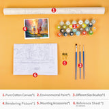 TUMOVO DIY Paint by Numbers for Adults Art Religious Christianity Adults' Paint by Number Kits Lamb Walking with Jesus Art Oil Hand Painting Paint Kits Art Crafts for Home 16x20 in TUMOVO