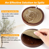 Mckanti 5 Pack Wood Coasters for Drinks with Cotton Coasters Insert, Wooden Coasters with Holder for Coffee Table Decor, Absorbent Coasters for Kinds of Cups, 4.3 Inches Mckanti