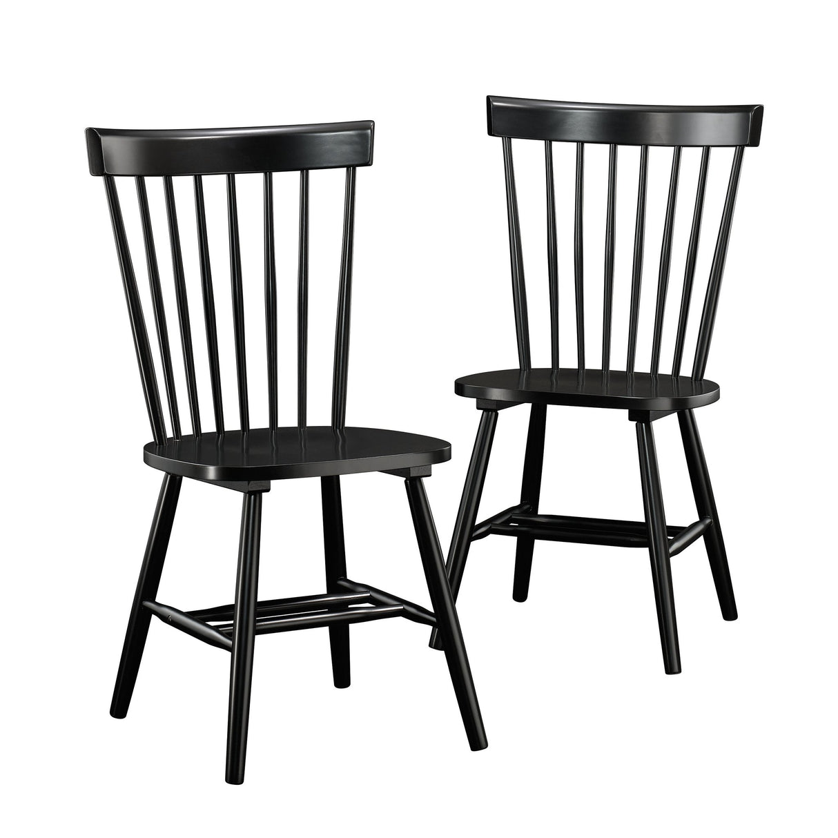 Sauder New Grange Spindle Back Chairs, Wood, Black finish Sauder