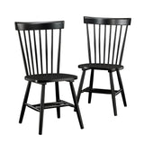 Sauder New Grange Spindle Back Chairs, Wood, Black finish Sauder