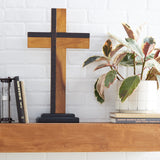 Deco 79 Brown Wood Modern Cross Sculpture, 18 x 10 x 4 Inches Deco 79