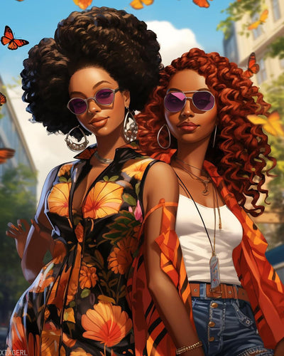 XTXGERL Fashion Black Woman Paint by Number Kits Canvas Acrylic Paint DIY Oil Painting for Adults Beginner with Brushes and Acrylic African American Woman 16x20 Inch (Without Frame)