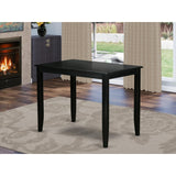 HomeStock Rustic Refinement Counter Height Table - 48" L x 30" W x 36" H - Vintage Rectangular Design, Solid Wood, Self-Storing Expansion Leaf Included HomeStock
