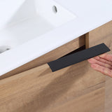 Malwee 22" Floating Bathroom Vanity with Sink, 22 Inch Single Sink Wall Mounted Bathroom Vanity, with 1 Door and White Ceramic Basin Sink Top (002-22) Malwee