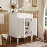 Virubi 24 Inch Bathroom Vanity with Single Sink Combo Set, Modern Bathroom Storage Cabinet with Double Soft Closing Doors, Solid Wood Frame Bathroom Vanities. Virubi