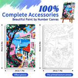 ZTOTZ Paint by Numbers Framed Canvas Seaside Beach, Paint by Numbers Kit for Adults Landscape,Framed Paint by Numbers for Adults Ocean Scenery, 8x12inch ZTOTZ