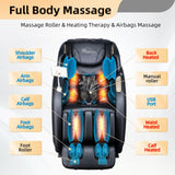 EASPEARL 2025 Massage Chair, 4D Full Body Zero Gravity Massage Chairs with APP, SL Track Shiatsu Stretch Massage Recliner Chair with Electric Footrest, Heat, Foot Rollers, Body Scan(Black) EASPEARL