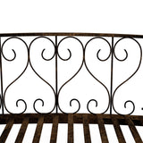 Outsunny 7' Metal Arch Garden Bridge with Safety Siderails, Decorative Arc Footbridge with Delicate Scrollwork S Motifs for Backyard Creek, Stream, Fish Pond, Bronze Outsunny