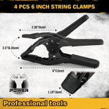 8-Piece Clamps for Woodworking - 4 Pcs 6 inch Bar Clamps, 4 Pcs Heavy Duty Metal Spring Clamps, Bar Clamps with 150 LBS Load Limit, Quick Release Triggers ELEAD