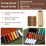 BUTUZE Leather Kit, Leather Tooling Kit, Practical Leather Working Tools with Leather Stamping Tools, Beveler, Groover, Stitching Punch Sewing Thread and Needles - Leather Roll Bag and Manual BUTUZE
