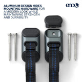 ENO, Eagles Nest Outfitters Deluxe Hammock Hanging Kit, Take Your Hammock Inside, Charcoal ENO