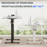 FLEXISPOT EN2 Electric White Stand Up Desk 48 x 30'' Whole-Piece Desktop Adjustable Height Standing Desk with Desk Clamp Power Strip, Cable Management (White Frame + 48" White Desktop, 2 Packages) FLEXISPOT