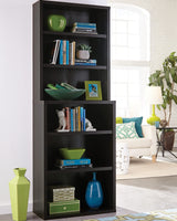 ClosetMaid Bookshelf Tiers, Adjustable Shelves, Tall Bookcase Sturdy Wood with Closed Back Panel, Black Walnut Finish, 6-Shelf Hutch ClosetMaid