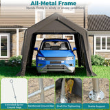 EROMMY 10x20 FT Heavy Duty Carport with All-Steel Metal Frame, Portable Garage with Reinforced Base, All-Season Car Canopy for Car, Boat, Truck ﻿ EROMMY