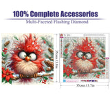 Canrichshop 5D Red Bird Diamond Art Painting Kits for Adults,Christmas Cute Bird Diamond Painting Kits for Beginners,Full Drill Diamond Dots,Gem Art Crafts for Adults Wall Decor 14x14inch Canrichshop