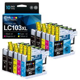 E-Z Ink Compatible Ink Cartridge Replacement for Brother LC103XL Ink Cartridges LC103 XL LC103BK LC101 LC 103 to Use with MFC-J870DW MFC-J470DW MFC-J6920DW MFC-J6520DW MFC-J450DW (10 Pack) E-Z Ink