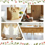 OurWarm 24Pcs Wooden Beads Christmas Tree Ornaments Wood Beads, Boho Christmas Decor Christmas Tree Beads with Gold Beads & Bowknot, Farmhouse Christmas Tree Decorations for Christmas Tree Decor OurWarm