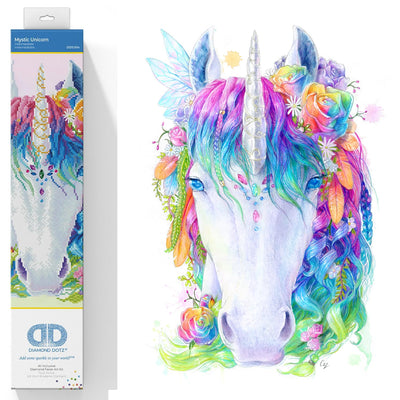 DIAMOND DOTZ Mystic Unicorn Diamond Painting Kits for Adults - Diamond Art Kits a Relaxing Creative Craft Kit with Dotz Gems 16.1x20.1