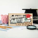 KindlyToys Personalized Graduation Money Holder - Graduation Gift Money Holder, Money Holder for Cash Gift Graduation - Wooden Money Holder, Unique Class of 2024 Graduation Gifts MH11 KindlyToys