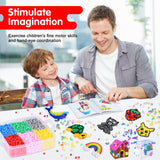 Fuse Beads Kit for Kids: 10000PC Melty Beads Set, 5MM Iron Melting Beads Craft Kit with 8 Pegboards,5 Ironing Paper and Accessories, Arts and Crafts Set Toys Gifts for Boys Girls Christmas Birthday LULUETPUE