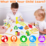 LanMa Air Dry Clay Kit for Kids, 12 Pack Animal Air-Dry Art Kits with Ultra Light & Soft Modeling Clay, Instructions, Sculpting Tools, Christmas Birthday Gifts for Boys Girls LanMa