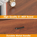 Bigbiglife 6 Drawers Dresser for Bedroom Wooden Drawer with Open Storage Cubby, Double Wide Dresser Organizer for Bedroom, Living Room, Entryway, Hallway (Walnut Brown) Bigbiglife