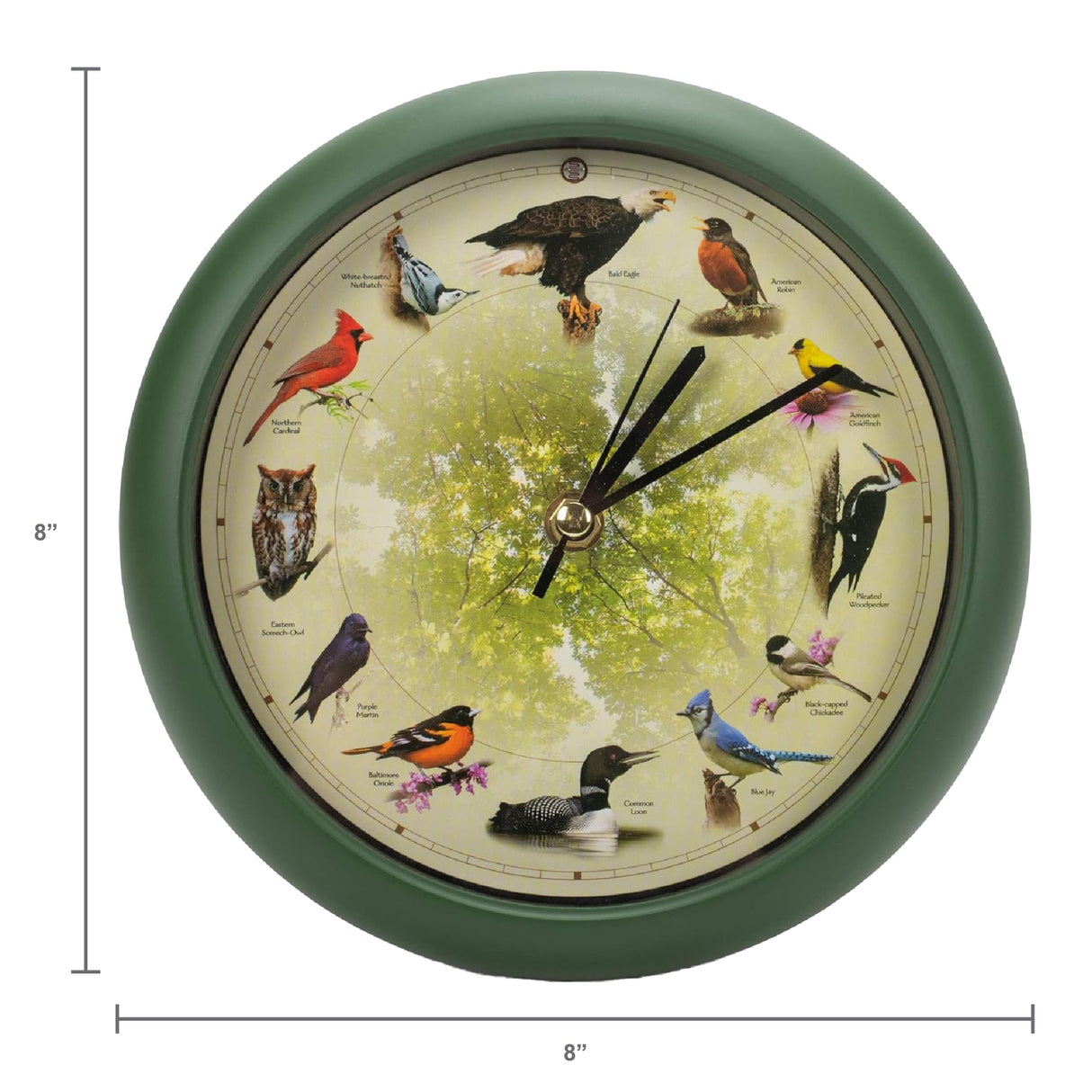 Mark Feldstein Limited Edition 20th Anniversary Singing Bird Wall/Desk Clock, 8 Inch Mark Feldstein & Associates