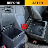 BESTAOO Center Console Gun Safe for Armrest Console Gun Vault Lock Security Storage Organizer Box Compatible with 2024 2025 Toyota Tacoma Car Safety Security Anti-Theft 3-Digit Locking Device Black BESTAOO