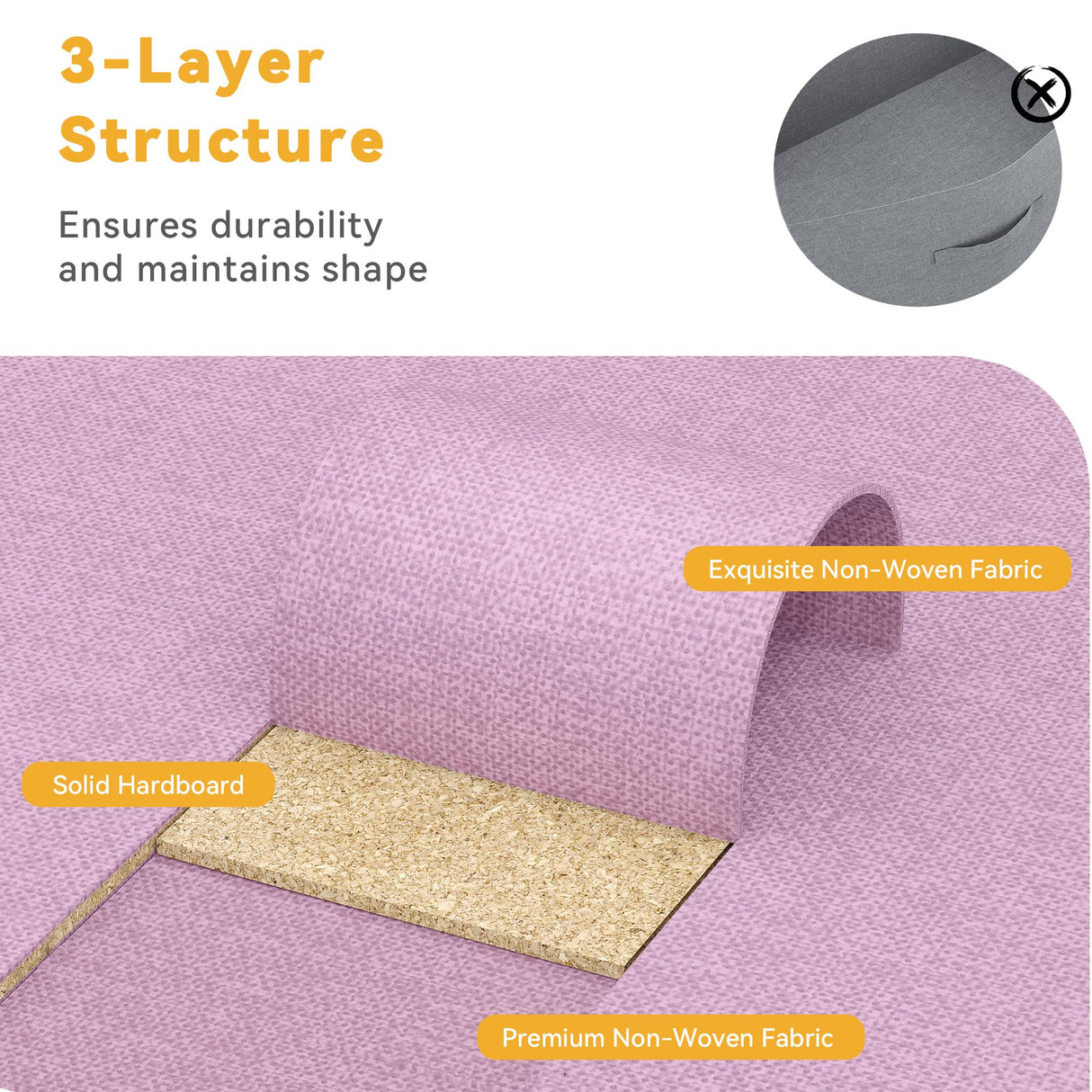 DWVO Storage Drawer with 4 Drawers - Fabric Dressers for Kids, Dresser for Bedroom, Living Room, Closets - Sturdy Steel Frame, Wooden Top & Easy Pull Fabric Bins DWVO