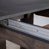 Steve Silver Furniture Napa 9pc Dining Table Set, 72"-90"-108" Dining Table w/ 2-18" Leaves, 8 Upholstered Side Dining Chairs, Farmhouse Design, Dining Room, 72" L x 42" W x 30.5" H, Brown Steve Silver