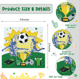 Cheerupp 4 Pcs Sports Diamond Art Kits for Kids, Basketball Football Baseball Soccer DIY Creative Diamond Art Sticker Craft by Number for Adults Beginner, Full Round Drill Gem Art for Home Wall Decor Cheerupp