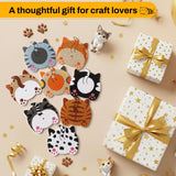 Snuvid Diamond Art Painting Coasters Kits, 8Pcs Cat Butt Coaster with Holder for Adults, Non-Slip DIY Dot Paint Craft Kits, Funny Cat Lover Gifts for Women Snuvid