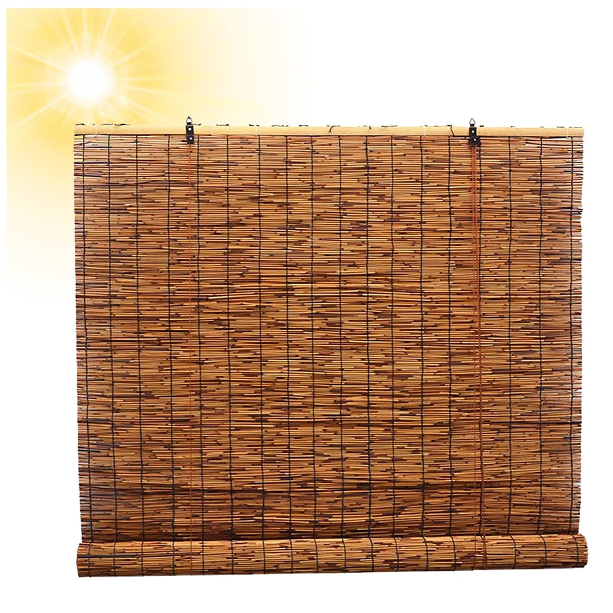 Made Natural Bamboo Roller Blinds Cordless Bamboo Blinds 25" 26" 27" 28" 31" 32" 33" 34" 35" 36" 40" 41" 42" 43" 44" 45" 46" 47" 49" 50" 56" 57" 72" Retro Outdoor Bamboo Shades for patios(Size:28" W x Generic