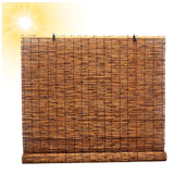 Made Natural Bamboo Roller Blinds Cordless Bamboo Blinds 25" 26" 27" 28" 31" 32" 33" 34" 35" 36" 40" 41" 42" 43" 44" 45" 46" 47" 49" 50" 56" 57" 72" Retro Outdoor Bamboo Shades for patios(Size:28" W x Generic