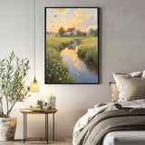 Landscape Diamond Painting Kits for Adults, Sunset Scenery Diamond Art Kits for Beginners, 5D DIY Full Round Drill Farm Diamond Painting Gem Art for Adults, Home Wall Decor 12 x 16 Inch Generic