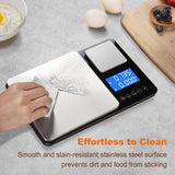 KUAIVO 0.001oz/33lbs Dual Platform Food Kitchen Scales Digital Weight Grams and Ounces, Two Precisions Kitchen Scale for Sourdough Bread, Baking and Cooking with 7 Units Tare, Accumulation Functions KUAIVO