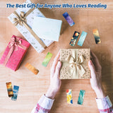 48 Pieces Magnetic Bookmarks Magnet Page Markers - Book Marks for Reading Women & Men with Storage Boxes - Cute Magnet Bookmark Clips for Reading Pleasure LUAVIARU