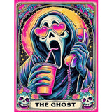 DIYDECORFUN Halloween Ghost Diamond Art Painting Kits for Adults Beginner The Ghost Diamond Art On Canvas,DIY 5D Full Round Drills Skull Painting with Diamonds Gem Art Crafts for Home Decor 12x16 in DIYDECORFUN