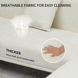 YITAHOME Sectional Couches for Living Room, U Shaped Sofa Chenille Modern Couch with USB & Type C Charging Ports Double Chaise and Comfy Upholstered Sofa, Beige YITAHOME