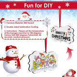 Cridoz 3.9" × 2.8" Sublimation Ornament Blanks, 20 Pieces Sublimation Blanks Ornaments Products for Christmas Day and Halloween Day Decoration cridoz