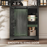 YITAHOME Pantry Cabinet, 71-Inch Tall Freestanding Storage Cabinet with 4 Drawers, Farmhouse Cupboard with Doors Storage, Adjustable Shelves, for Living Room, Dining Room, Gray Oak YITAHOME