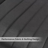 Nalupatio Modern Dining Chairs Set of 4, Comfy Dining Room Chairs with Thick Cushions, Upholstered Fabric Kitchen Side Chairs with Metal Legs, Black Nalupatio