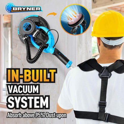 𝟐𝟎𝟐𝟓 𝐔𝐩𝐠𝐫𝐚𝐝𝐞𝐝 Drywall Sander, 780W Electric Drywall Sander with Vacuum Attachment and Labor-Saving Back Belt, 7 Variable Speed 900-1800RPM, Dustless Floor Sander for Popcorn Ceiling Floor