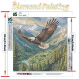 Milila Diamond Painting Kits for Adults Full Drill Round Diamond Art Kits for Beginners for Home Wall Decor 11.8x11.8inch(Eagle) Milila