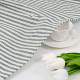 Cotton Linen Farmhouse Kitchen Curtains 36 Inch Boho Rustic Button Tier Curtains Natural/Sage Green Stripe Color Block Curtain Rod Pocket Small Window Curtain for Cafe Bathroom Bedroom Drapes BLEUM CADE