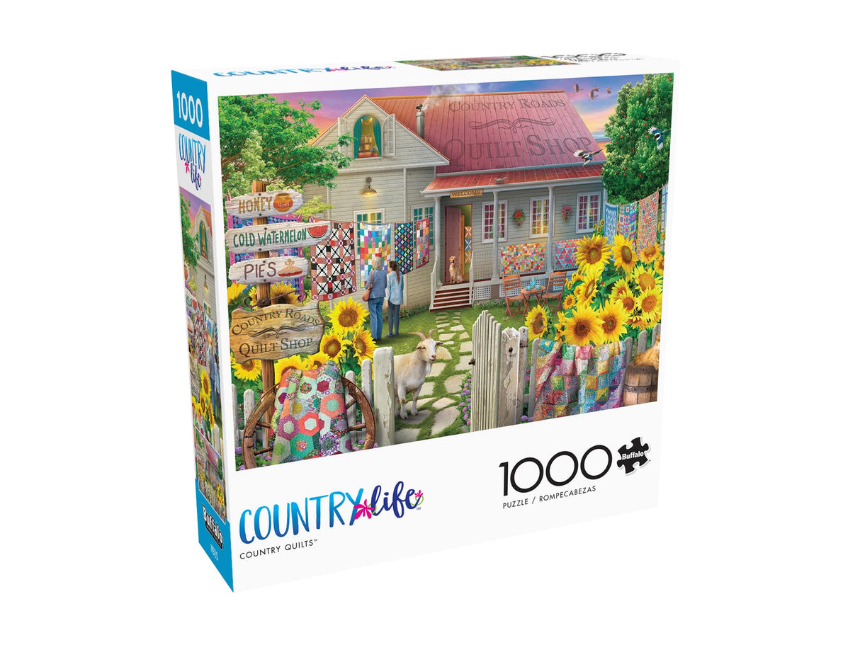 Buffalo Games - Eduard - Country Quilts - 1000 Piece Jigsaw Puzzle for Adults -Challenging Puzzle Perfect for Game Nights - Finished Size is 26.75 x 19.75 Buffalo Games